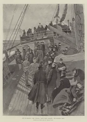 En route pour Ashanti, le Loanda descendant le canal, le pont des soldats